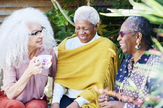 Group of women sitting together talking